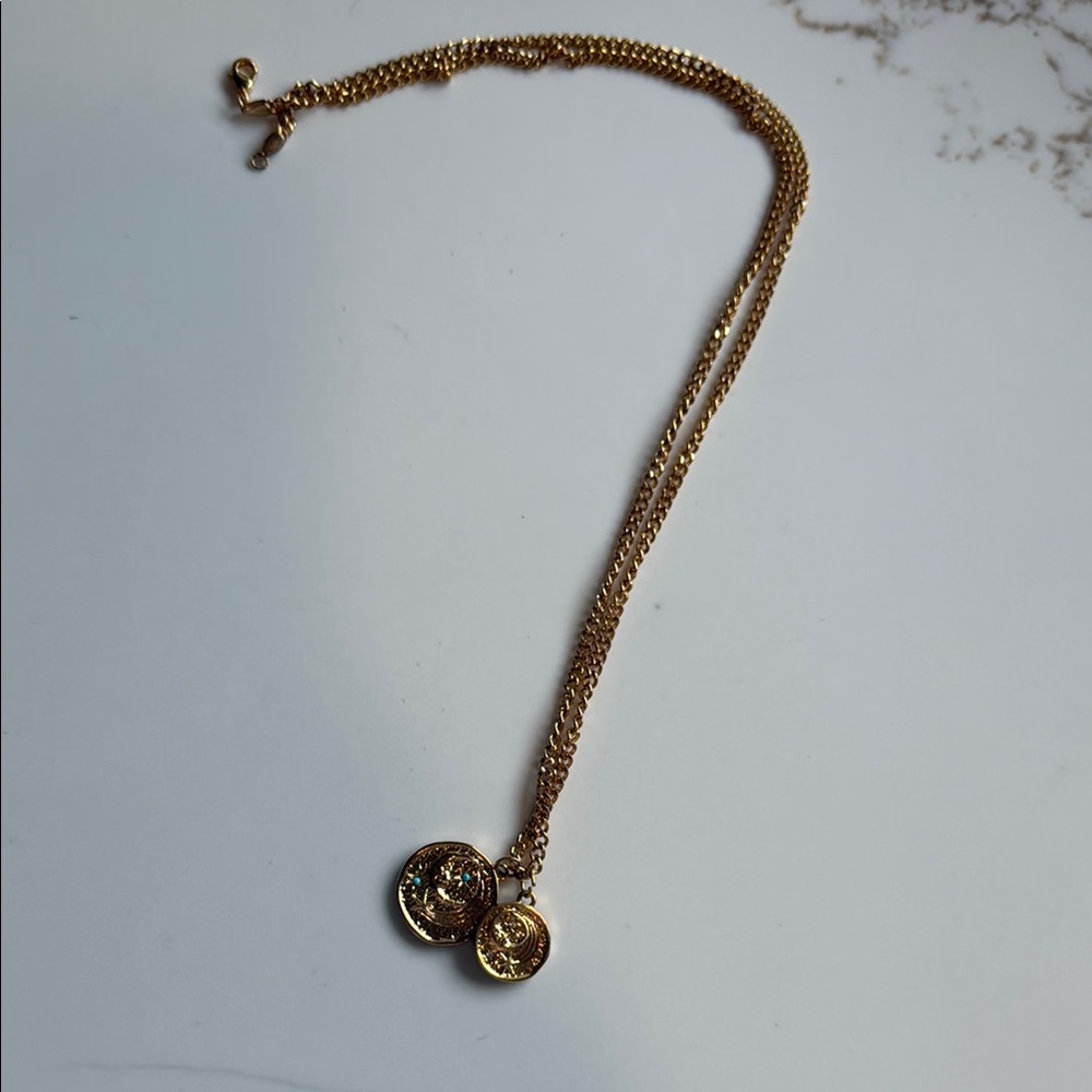Gold Coin Pendant Necklace